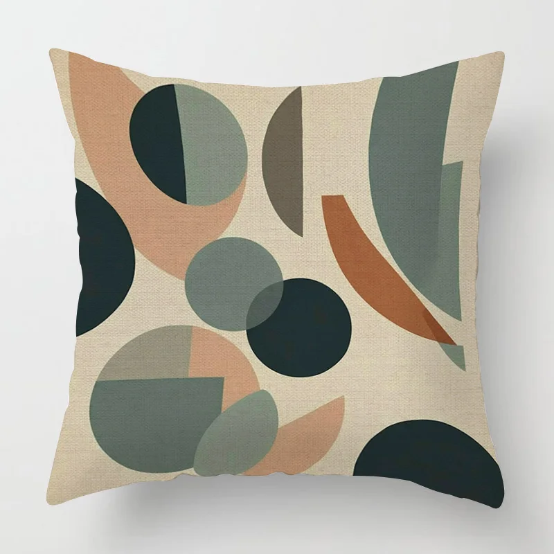 Nordic-style abstract geometric pillow case 50x 50cm fade-proof machine washable home decorations cushion cover 5