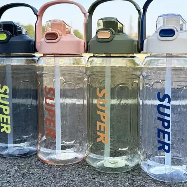 With Straw Sports Kettle with Straw 1.3L 1.5L 2L Graduated Water Cup with Straw Large Capacity Dustproof Fitness Water Bottle With Straw Sports Kettle with Straw 1.3L 1.5L 2L Graduated Water Cup with Straw Large Capacity Dustproof Fitness Water Bottle