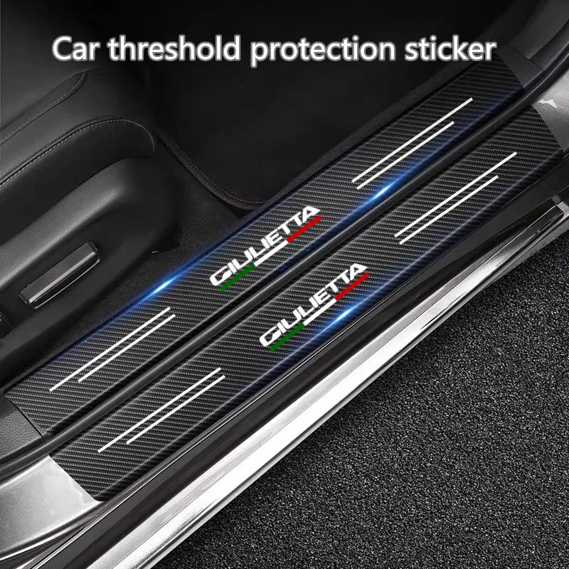 

DIY Carbon Fiber Car Sticker Auto Door Threshold Side Waterproof Decal Film for Alfa Romeo 147 156 159 166 Giulietta Spider GT