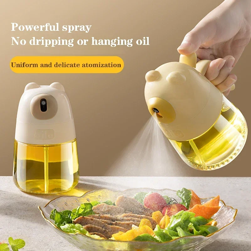 1pc Glass Oil-sprayed Bottles Are Atomized Leak-proof and Oil-free for Air Fryer Kitchens Gourmet Cooking Tools