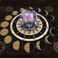 Tarot Sun and Moon Home Decoration  Tablecloth  Divination Altar Board Game Lucky Scarf  Cloth 2