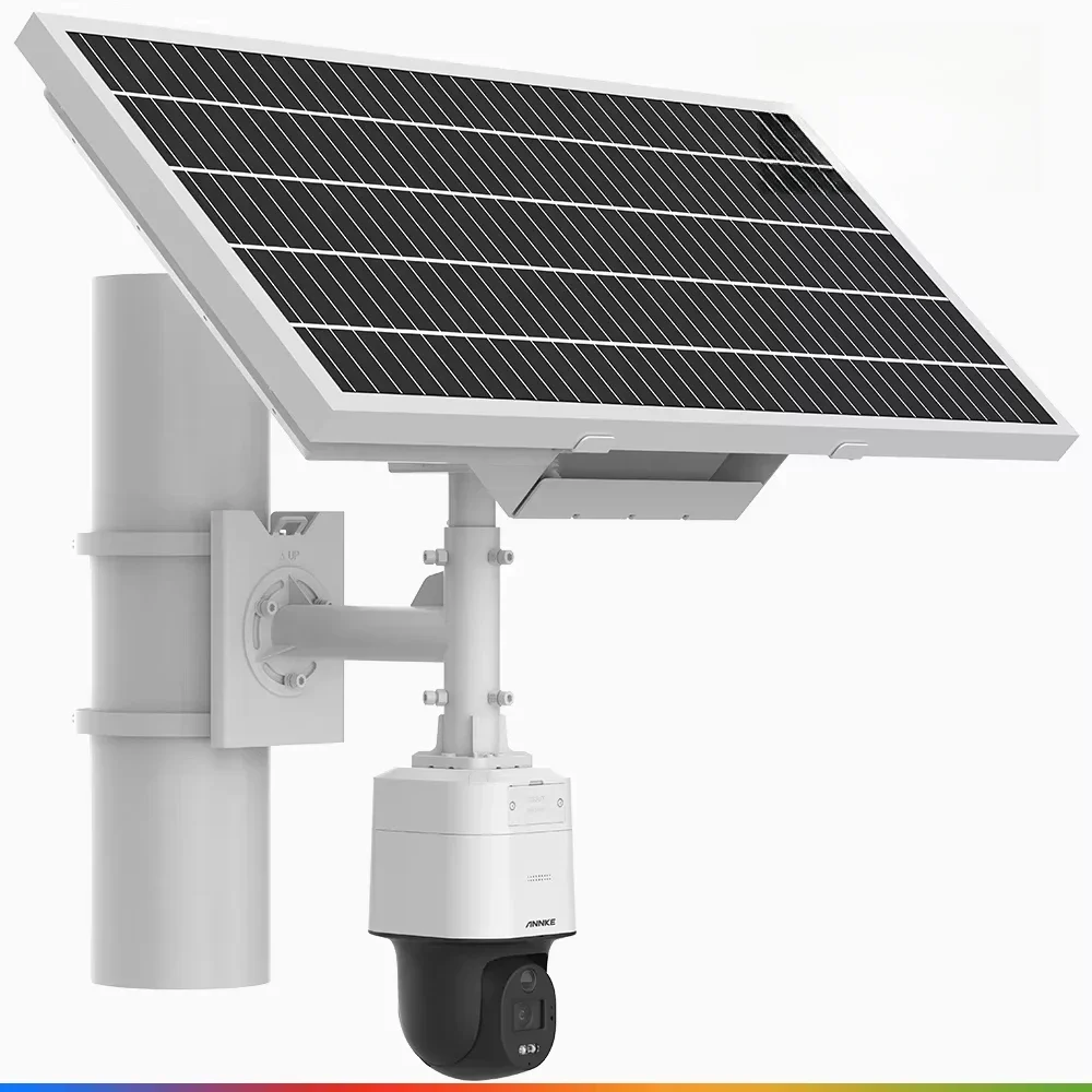 ANNKE SPT400 4MP 4G LTE 태양광 보안 카메라 컬러 야간 투시경 PT 카메라 양방향 오디오 내장 64GB