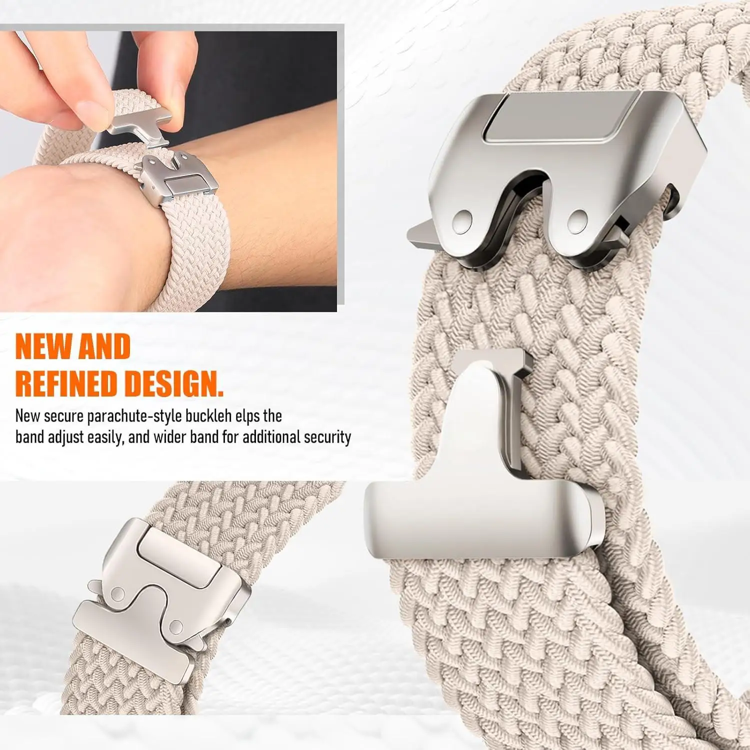 Breathable Woven Nylon Sport Bracelet Strap