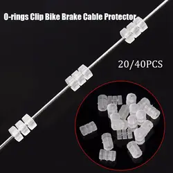 20/40pcs Bike Brake Cable Silicone Ring Bicycle Brake Line Pipe Octagonal O-ring Bike Print Protector