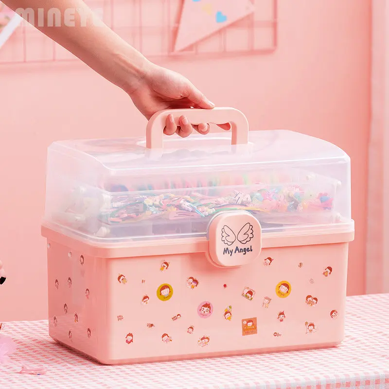 Hair Accessories And Jewelry Box Organizer For Girls Large Capacity  Portable Travel Accessories Storage For Hairband Hair Ties - AliExpress