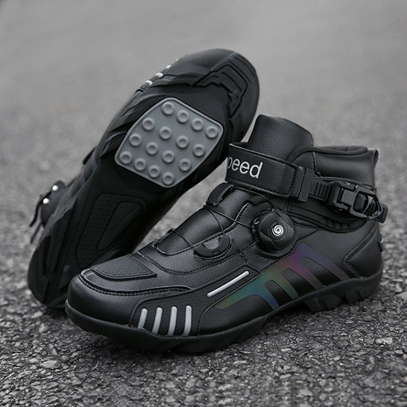 Men's Motorcycle Boots New Outdoor Motocross Racing Protection Boots High Quality Men Motos Shoes Motorcycle Accessories T2006