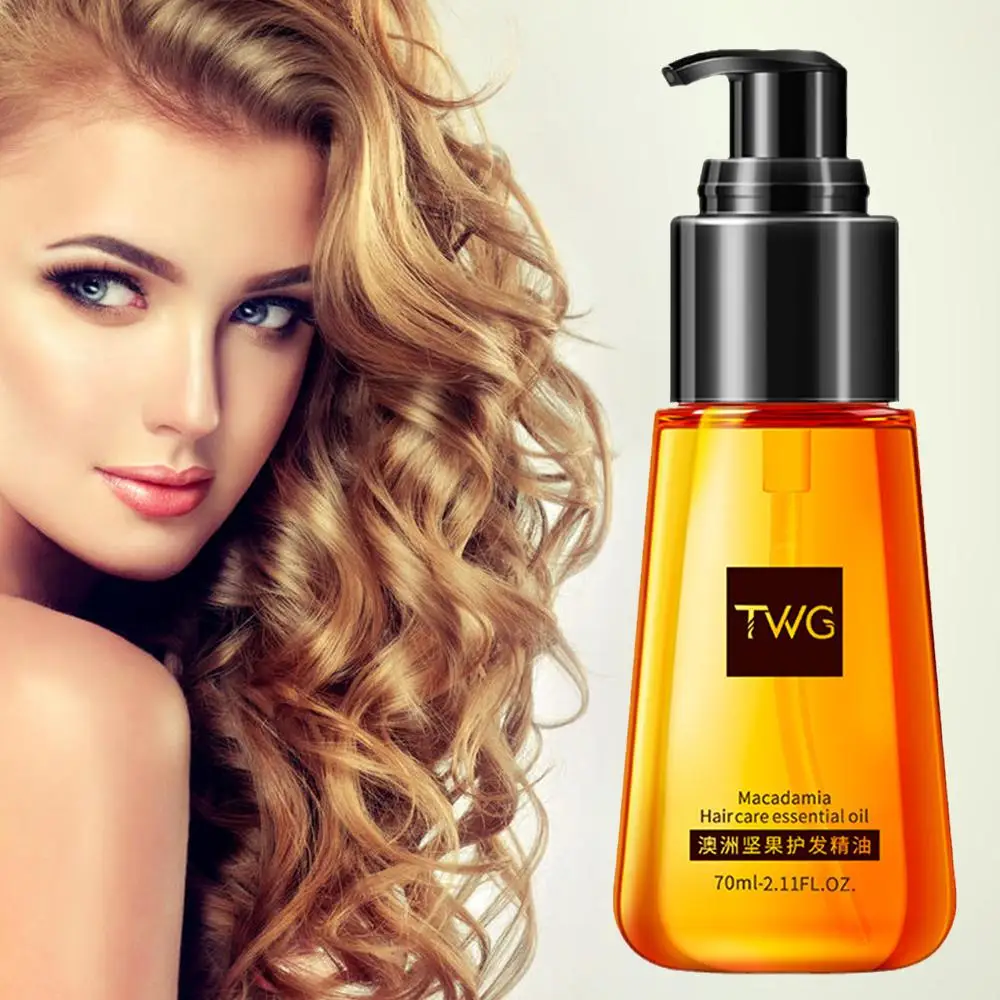 

70ml Hair Care Essential Oil Improve Dry Repair Frizzy Smoothing Straightenig Soft Damaged Loss Hair Care Oil