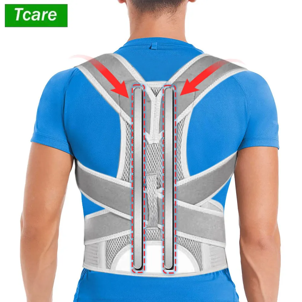 2020 Upgraded Magnetic Body Back Brace Posture Corrector Fully Adjustable  Brace Improves Neck Shoulder Spine Pain Relief Support Strap For Women Men