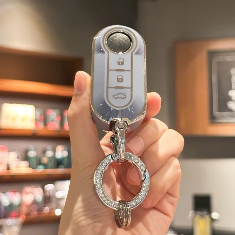 자동차 키 포브 커버 블링 랜야드 키링 포함, 피아트 500, 500L, 브라바, 브라보, 피오리노, 푼토, 팬더, 큐보, 스틸로, 란시아용