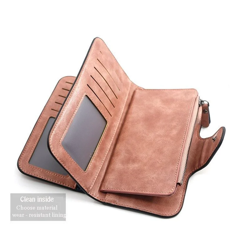 Fashion  Wallet Woman Long Clutch PU Leather Hand Bag Large Capacity Card Holder Zipper Coin Purse Money Bag for Ladies 4