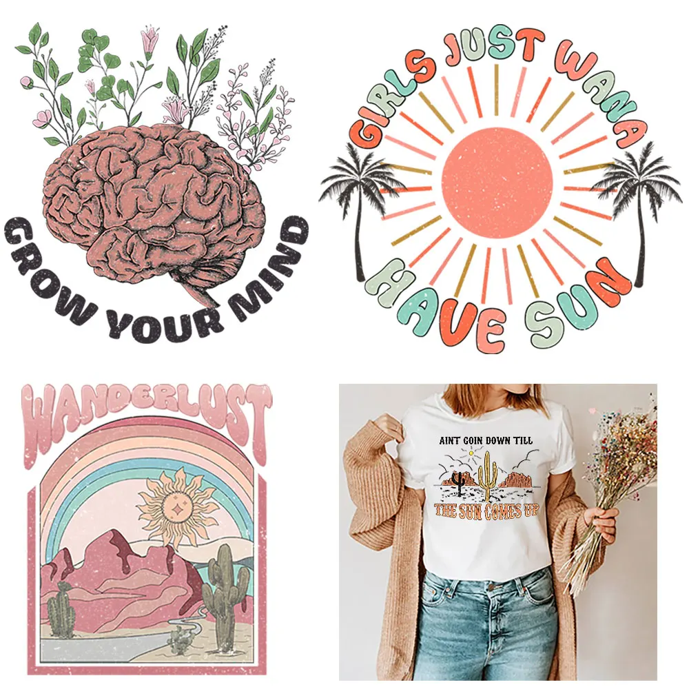 Crow Your Mind T-shirt Printing Patches Iron On Transfer For Kid ...