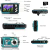 Action Camera Ultra 1080PHD 60fps 24MP Waterproof Camera Shockproof Underwater Camera 2.7inch Recording Cameras Sport Camera 4