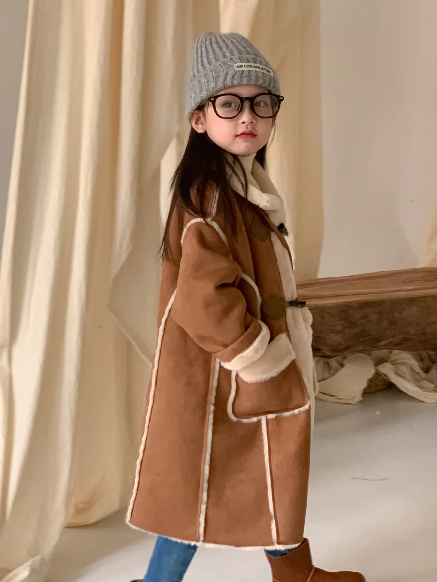 Girls Coat New Winter Thickened Long Coat - Uniqwear