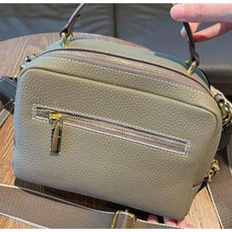 2 Compartments TOGO Leather Handbag Shell Tote Cow's Skin Fashion Shoulder Bag Women Genuine Leather Cross body Bag T115