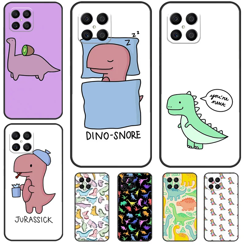 Fun Dinosaur Pattern Dino Case Per Honor Magic 5 Lite Magic 6 Pro 50 70 90 X6 X7 X8 X9 8X X7A X6A X8A X9A X9B Cover