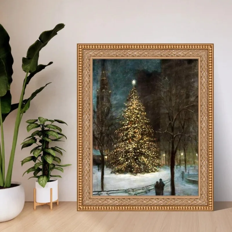 Victorian Christmas Tree Winter Scene 2