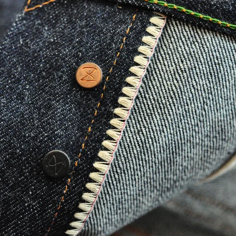 SAUCE ORIGIN 916-CL Straight Fit Jeans Men Mens Jeans Brand Selvedge Jeans Raw Denim Jeans American Cotton vintage biker jeans 3