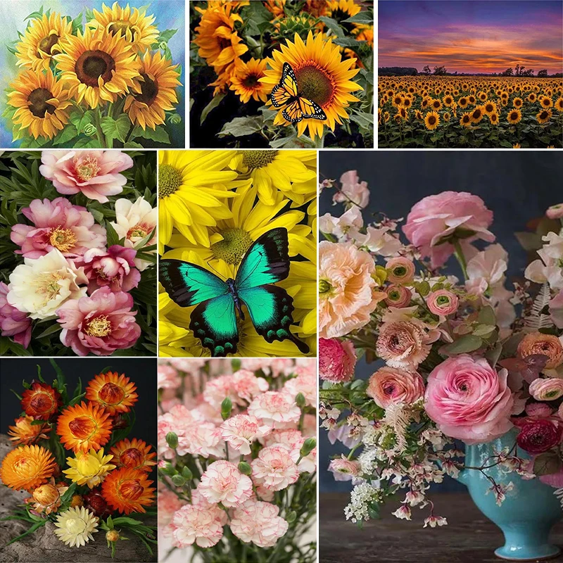 Acrylic Paint By Number Sunflowers 1