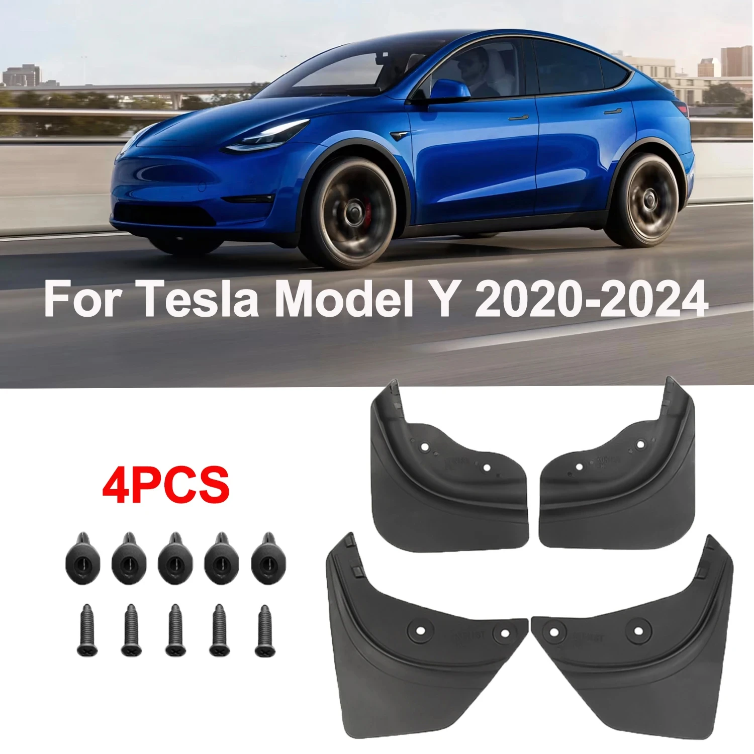 머드 플랩 자동차 휠 TPE 스플래시 가드 머드플랩 모델 3 2024-2026 모델 Y 2020-2024 모델 Y 2025-2026용