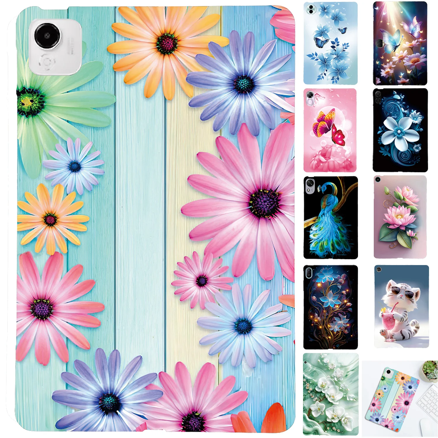 Colorful Silicone Tablet Case with TPU Painted Design