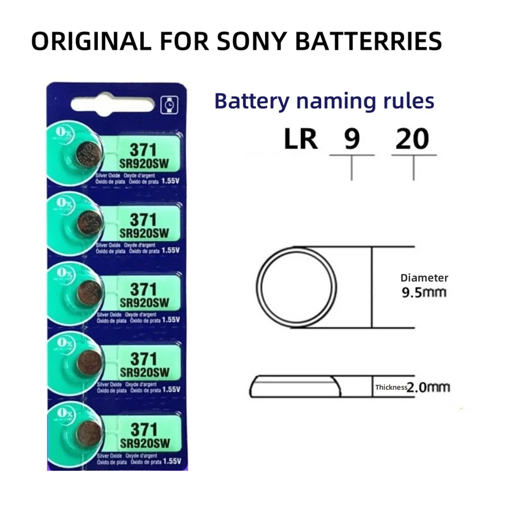 Originale per SONY AG6 371 SR920SW LR920 SR927 171 370 L921 LR69 SR920 batterie a bottone per giocattoli per orologi batteria a moneta a celle a distanza