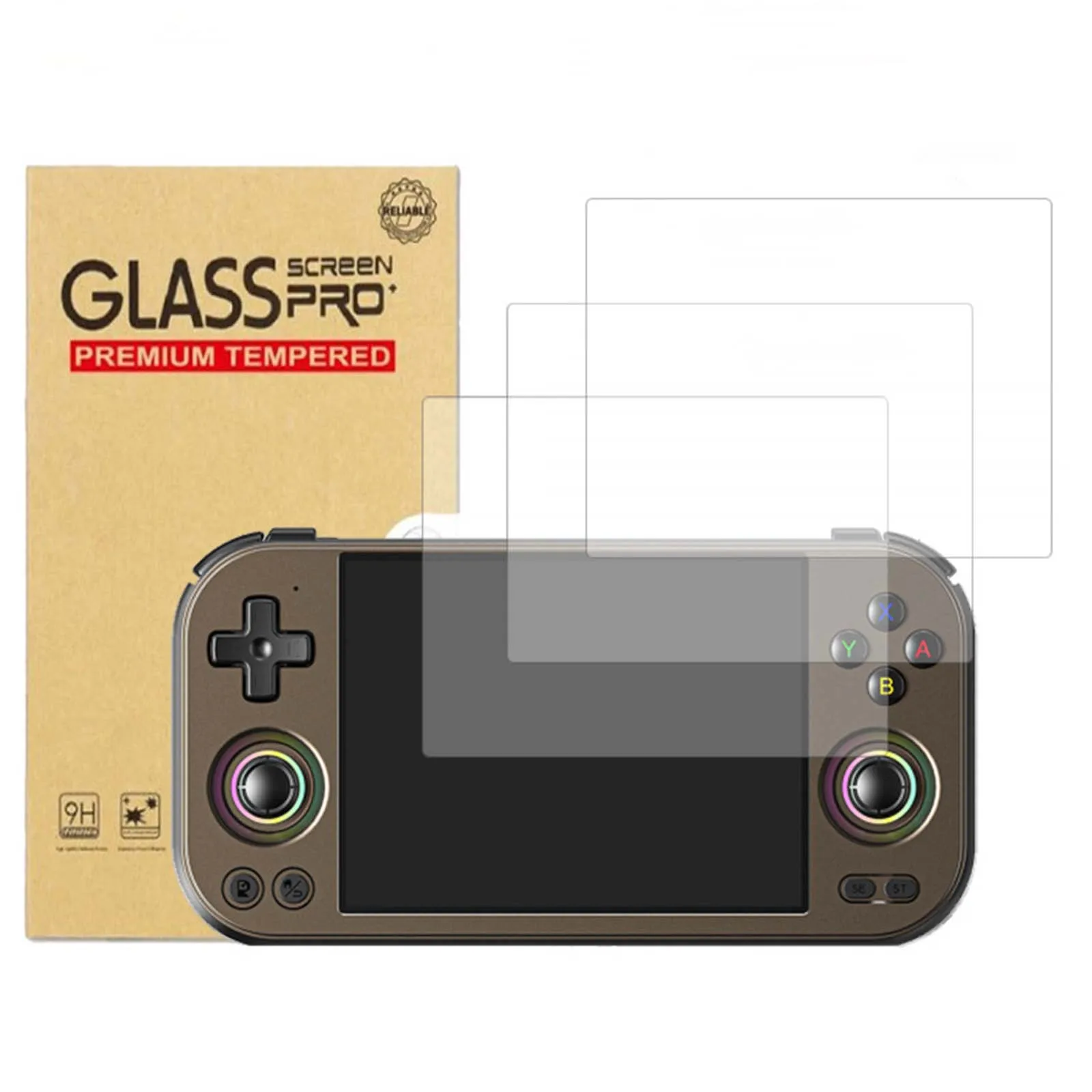 2Pcs Screen Protector Anti-scratch Tempered Film Tempered Screen Film for Anbernic RG477M Game Console