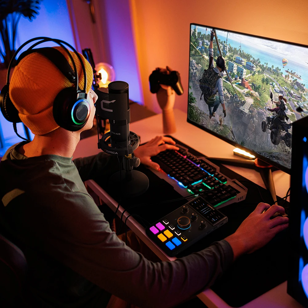 ADCaster C1 Audio Interface, Bluetooth connection For Streaming/Gaming/Podcastin