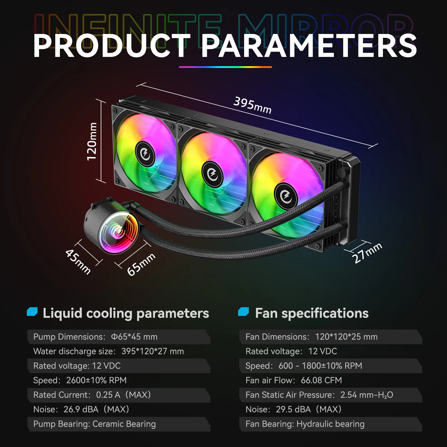 POWER TRAIN Liquid CPU Cooler Ice Cube DL360, ARGB Integrated Water Cooling, 360mm Radiator, Intel AMD Compatible, CPU Liquid Cooler - Image 6