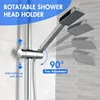 1pc Universal Shower Head Holder Adjustable 18~25mm ABS Chrome Shower Rail Holder Bathroom Accessories Shower Mounting Brackets 5
