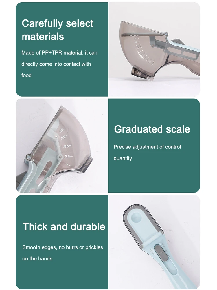 2PCS/set Pet Adjustable Milk Powder Baking Cat And Dog Food Measuring Spoon With Cut Measuring Spoon Set