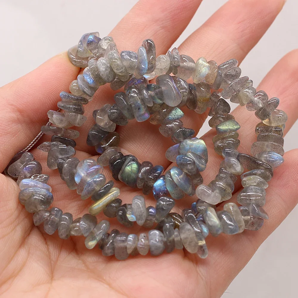 Labradorite Beads 40CM Natural Flash Irregular Freeform Chip Gravel Beads Jewelry Making DIY Necklace Bracelet 3x5-4x6mm