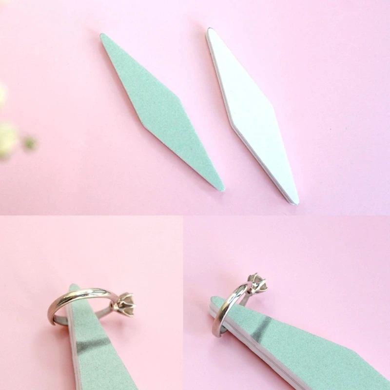 실버 광택 바 양면 다이아몬드 스폰지 버핑 스틱, 보석 제작 금속 광택 DIY 공예 도구 키트