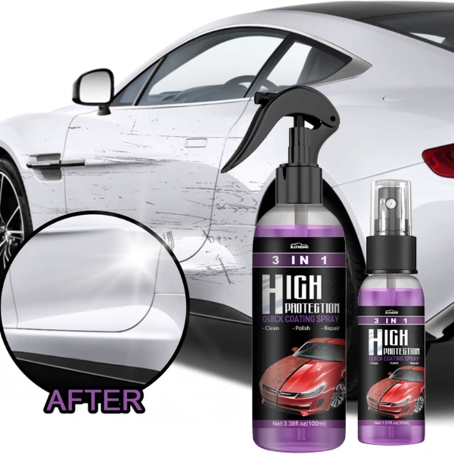 High Protection Ceramic Car Wash Fortify 3 In 1 Quick Coat Polish Sealer  Spray Car Nano Ceramic Coating Polishing Spraying Wax - Cleaning Agent /  Curing Agent - AliExpress