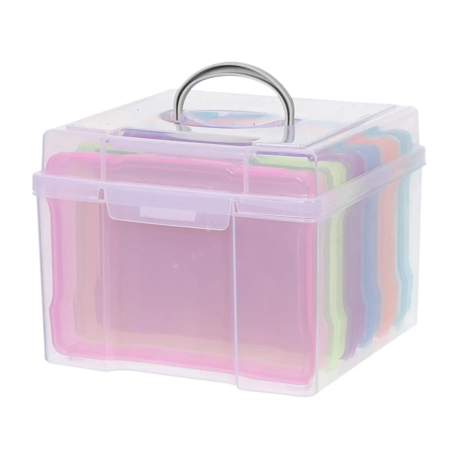 Greeting Card Organizer Greeting Card Storage Box with 6 Removable Dividers for Cards, Photos, Crafts, Scrapbooking