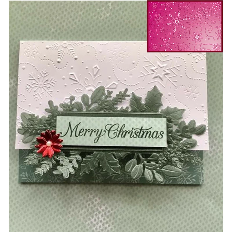 Snowflake 3d Embossing Folder DIY Crafting Supplies Scrapbooking Decoration Articles Pretty Background Greeting Card Photo Album