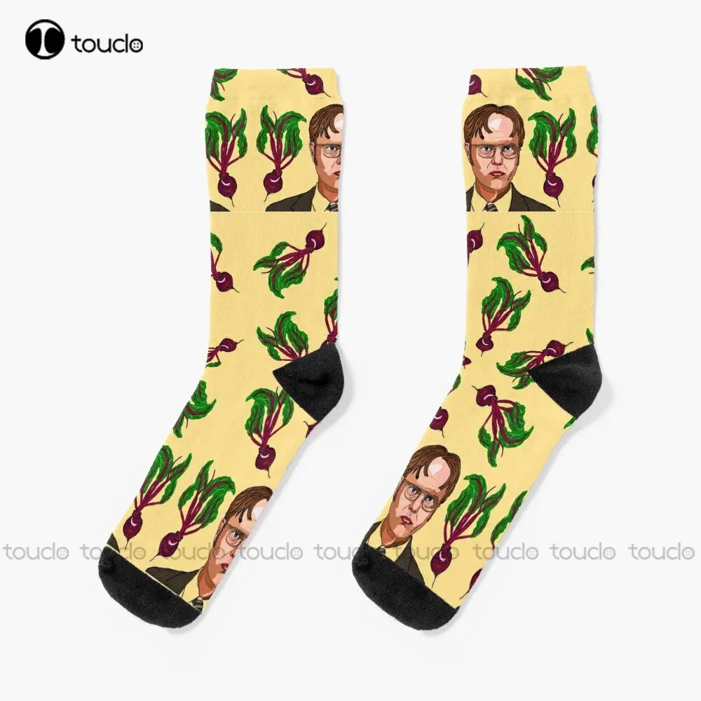 

Dwight Loves Beets Dwight Schrute, The Office Socks Socks Womens Personalized Custom Unisex Adult Teen Youth Socks Custom Gift