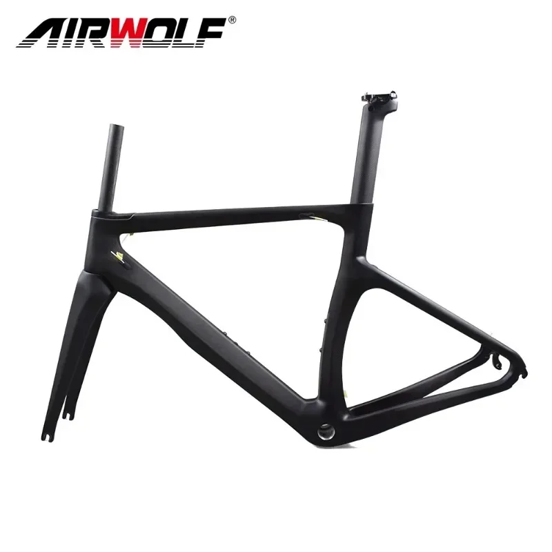 

Airwolf 2023 T1100 Carbon Road Frame 700*23c Carbon Bike Frame Road Bicycle Frame 130*9mm Carbon V Brake Bike Frameset