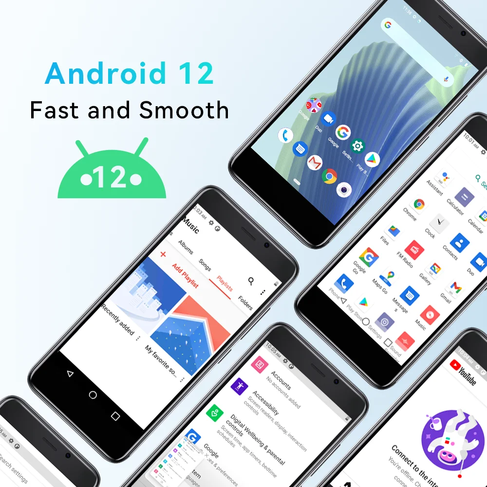 Cubot J20 Smartphone 4" Mini Screen 2GB+16GB(128GB Extended) 2350mAh Battery Android 12 Dual Sim 4G GPS Mobile Phones 5