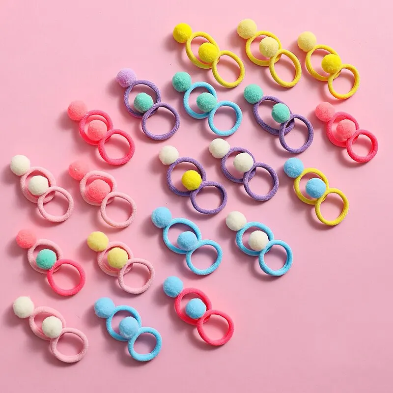 Hair Accessories 120PCS Set For Girls Bowknot Hair Band Children Ponytail Holder Ties Kids Elastic Rubber Bands