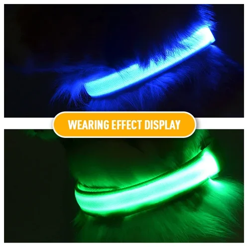 USB 충전 LED 강아지 목걸이, 개 안전, 야간 조명, 깜박이 목걸이, 형광 목걸이, 반려동물 용품 4