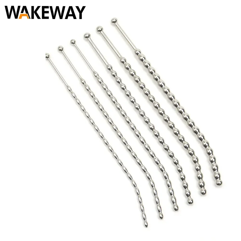 Stainless Steel Urethral Amplifier WAKEWAY for Sound Production Penis Plug Urethral Bead Toy Male Catheter Plug