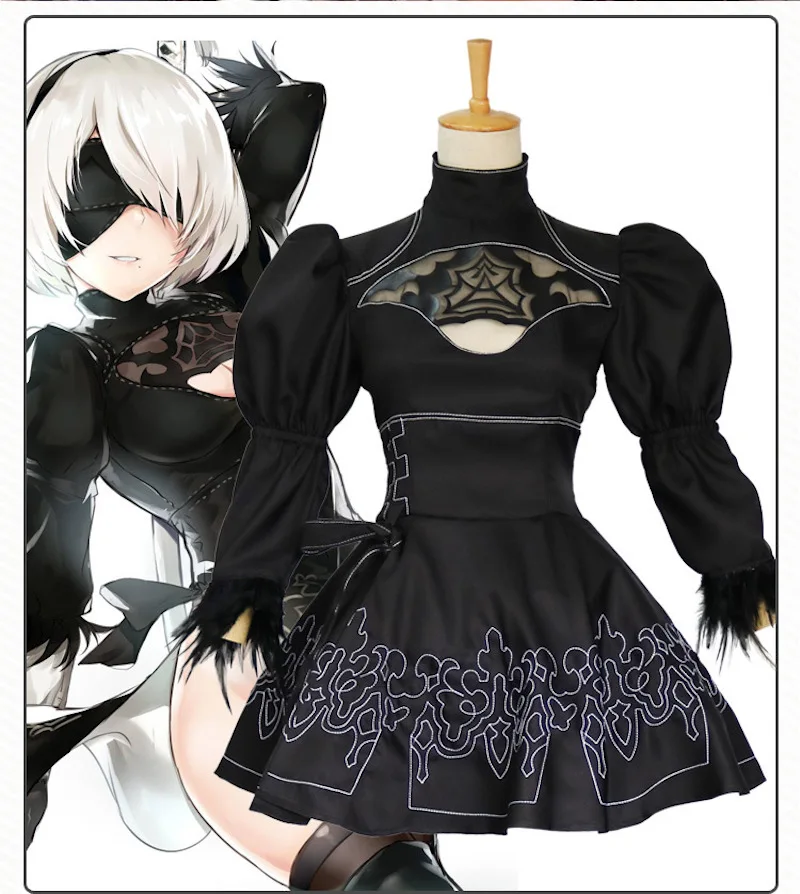 Nier Automata Cosplay Costume Yorha 2B Outfits Game Suits Women Role