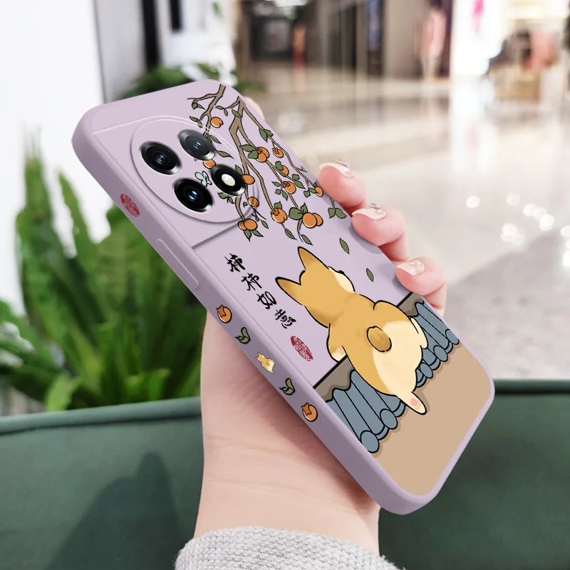 Adorable Animated Cat Liquid Silicone Phone Case