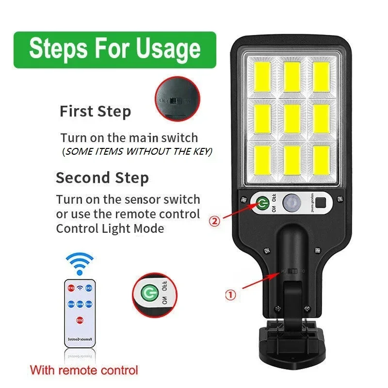 Description Picture 2 of itemNew Solar LED Waterproof Street Lights Outdoor Garden Courtyard Solar Induction Wall Light Rural Road Lighting Wall Lights Hot