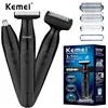 Kemei 114 Electric Shaver Waterproof Razor 3 In 1 Nose Ear Beard Pubic Hair Trimmer Body Ball Groomer Multifunction Men Grooming 1