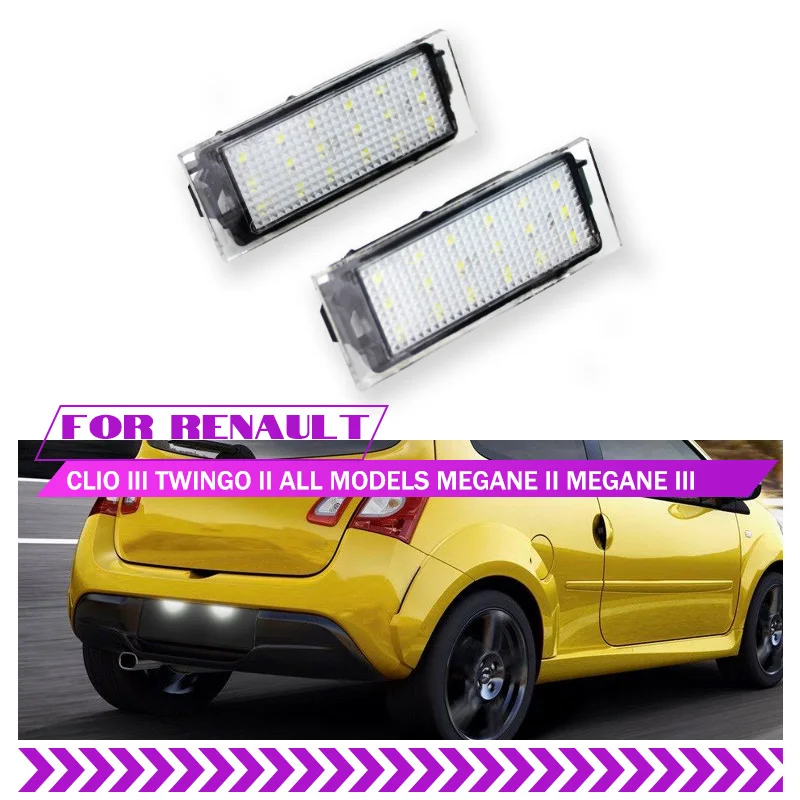 Per Renault Megane 3 Clio Luce Targa Bianca Nessun Errore Numero Led Luce Targa Laguna 2 Megane 3 Twingo