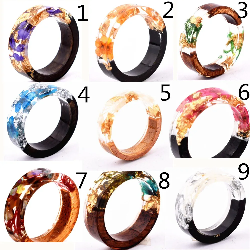 

Hot Sale Trendy Cool Ring Resin Purple Sandal Wood Ebony Wood Rings Creative For Men Women Gift Free Shipping