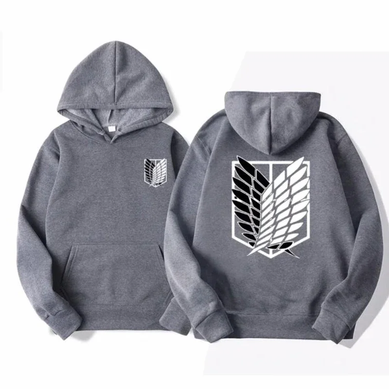Attack on Titan Men's Hoodie Anime Hoodies Men Women Streetwear Pullover Harajuku Shingeki no Kyojin Hoodies Sweatshirt Clothes print hoodies fleece hoodies solid color hoodies zip up hoodie