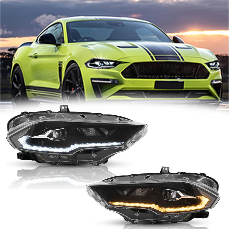 2pc-Led-Headlights-For-Ford-Mustang-2018-2019-2020-2021-Car-Accessories