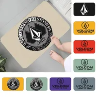 O-Custom Volcoms Floor Mat Graphic Printed Flannel Doormats for Bathroom Kitchen Entrance Carpet Home Decor 1